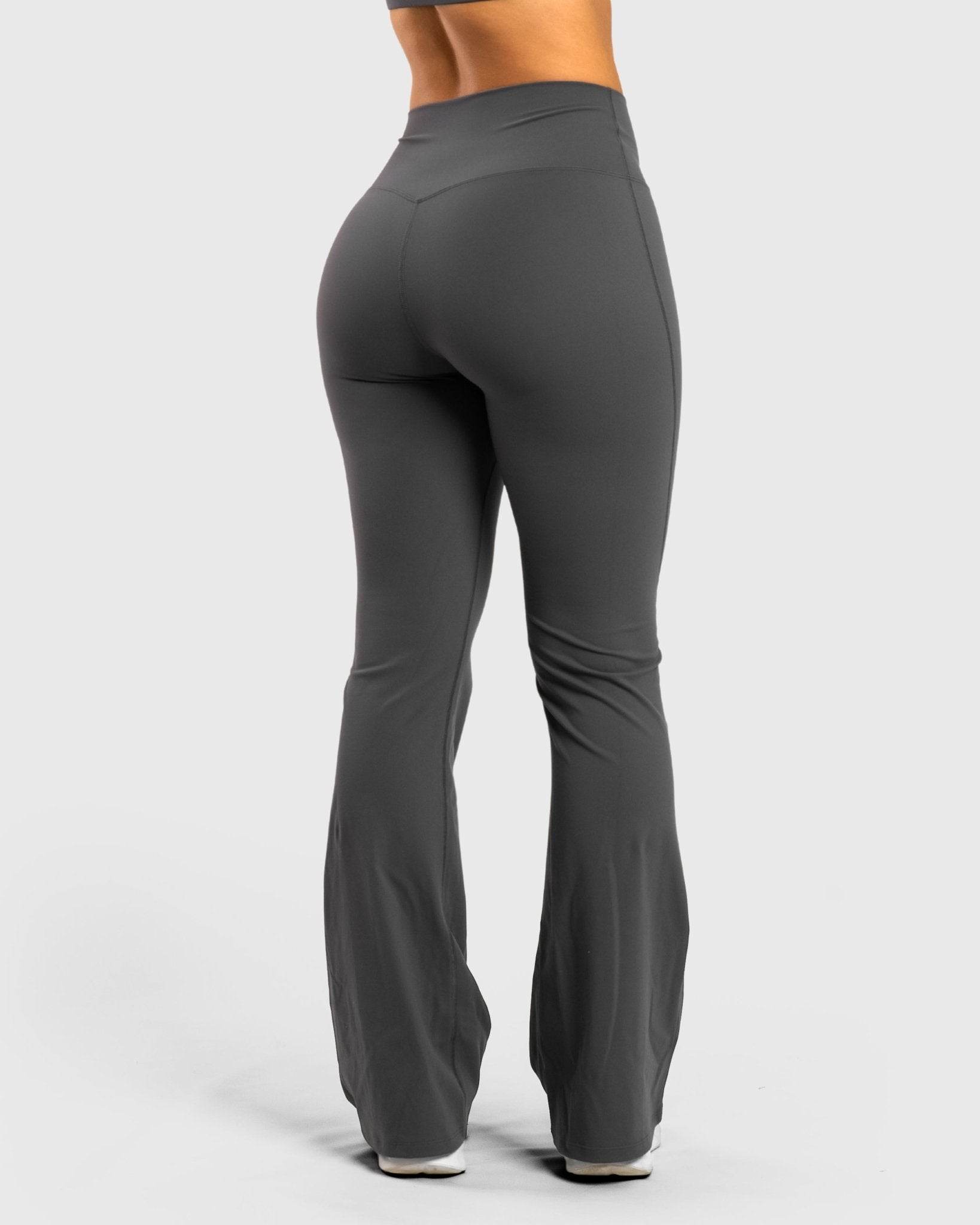 Grey Softelle Flared Pants - Peach Tights - Tights