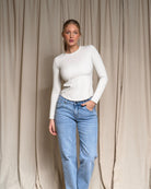 Ivory Base Long Sleeve - Peach Tights - Long sleeve