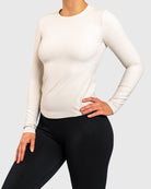 Ivory Base Long Sleeve - Peach Tights - Long sleeve