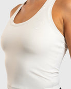 Ivory Tank Top - Peach Tights - Sports - Bra