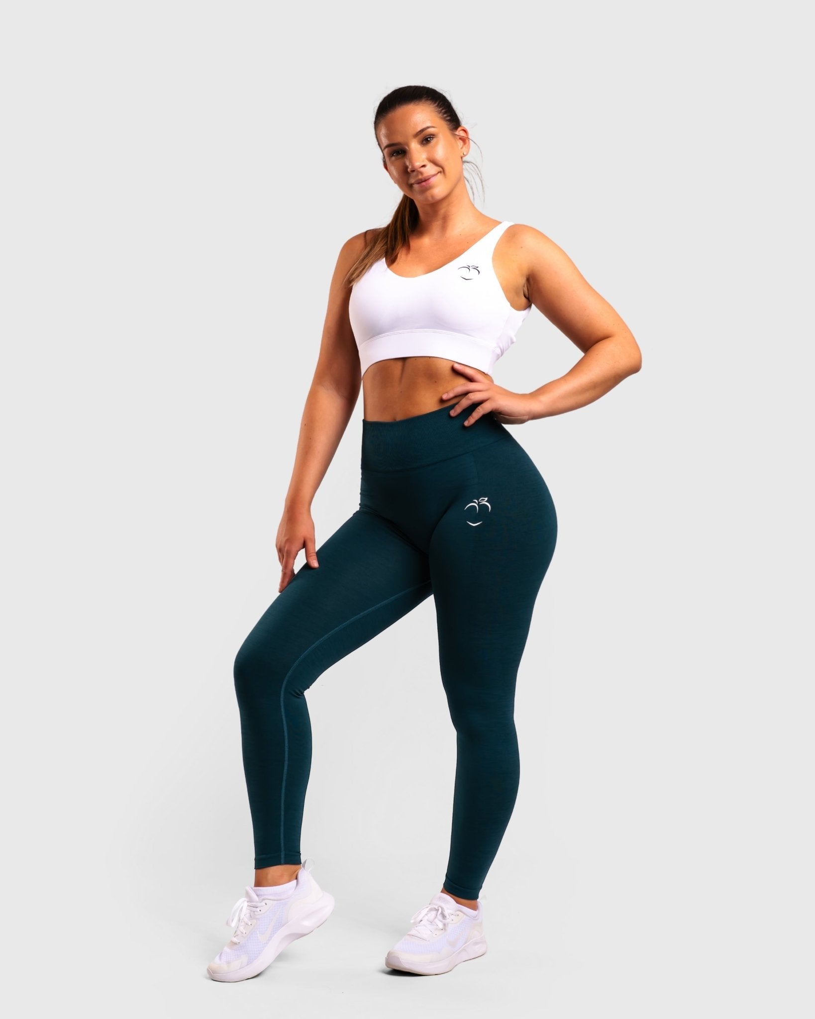 Jungle Green Deluxe Mid Waist - Peach Tights - Tights