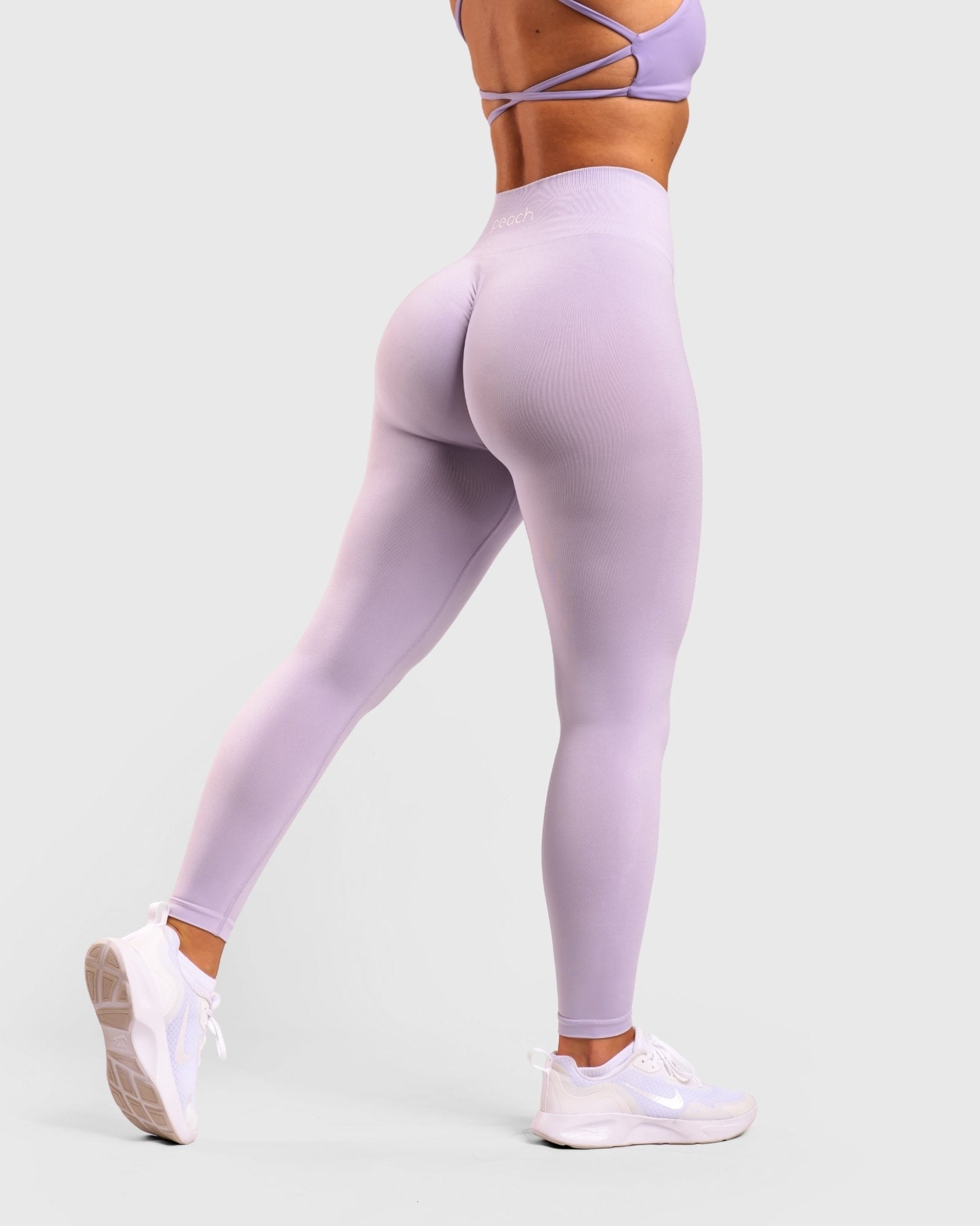 Lavender Deluxe Mid Waist - Peach Tights - Tights