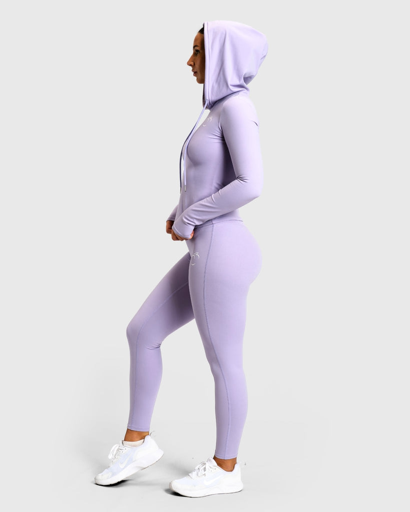 Lavender Serenity Sweatshirt - Peach Tights - Long sleeve