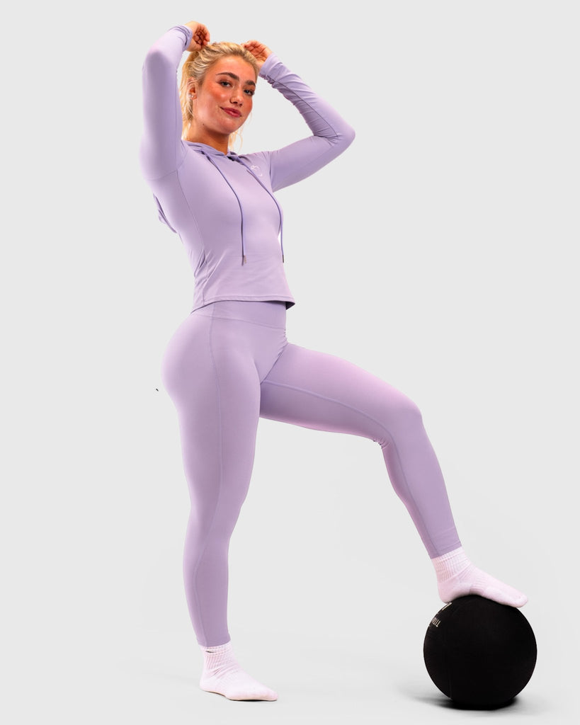 Lavender Serenity Sweatshirt - Peach Tights - Long sleeve