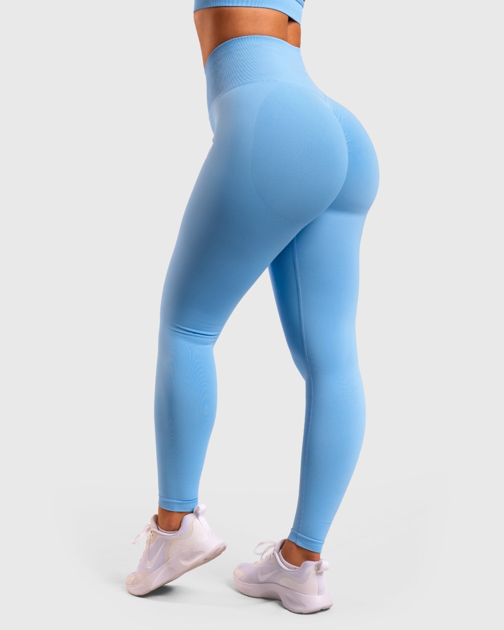 Light Blue Performa Mid waist Tights - Peach Tights - Tights