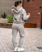 Light Grey Haze Hoodie - Peach Tights - Hoodie