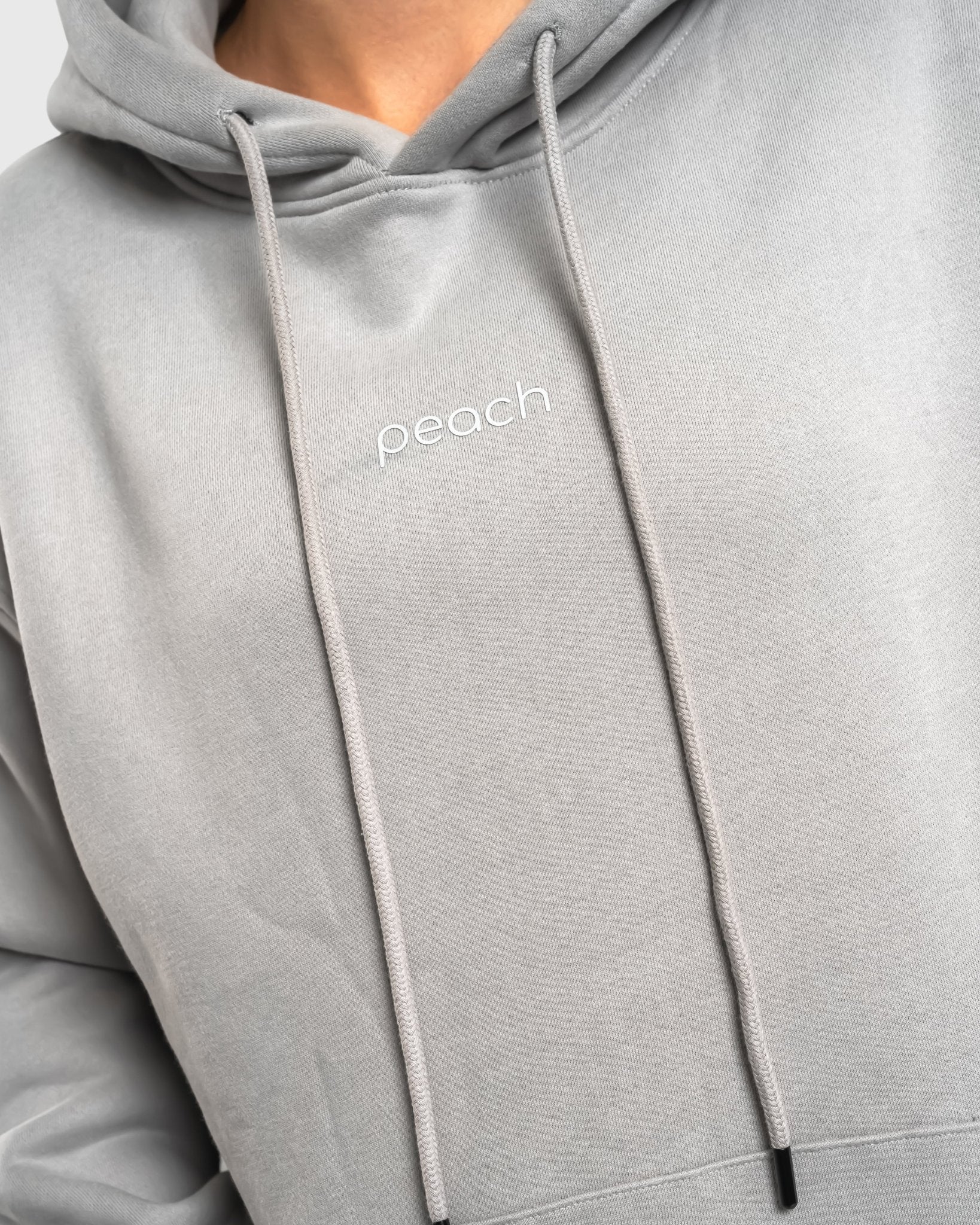 Light Grey Haze Hoodie - Peach Tights - Hoodie