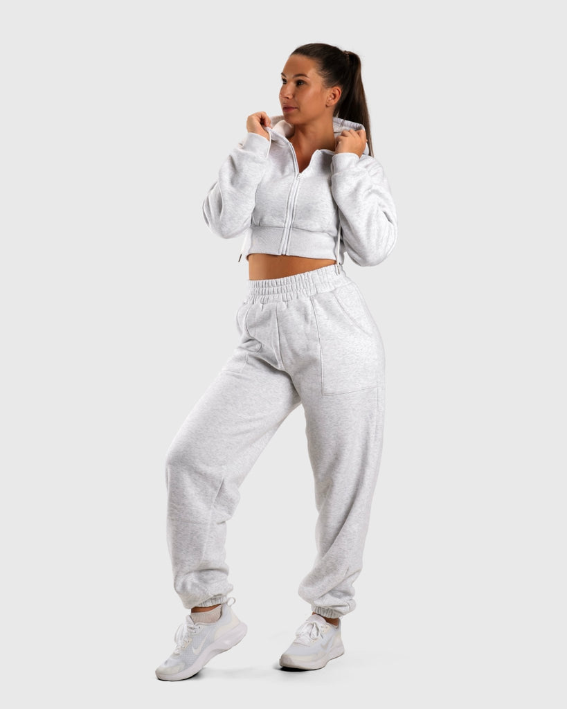 Light Grey Vibe Sweatpants - Peach Tights - Sweatpants