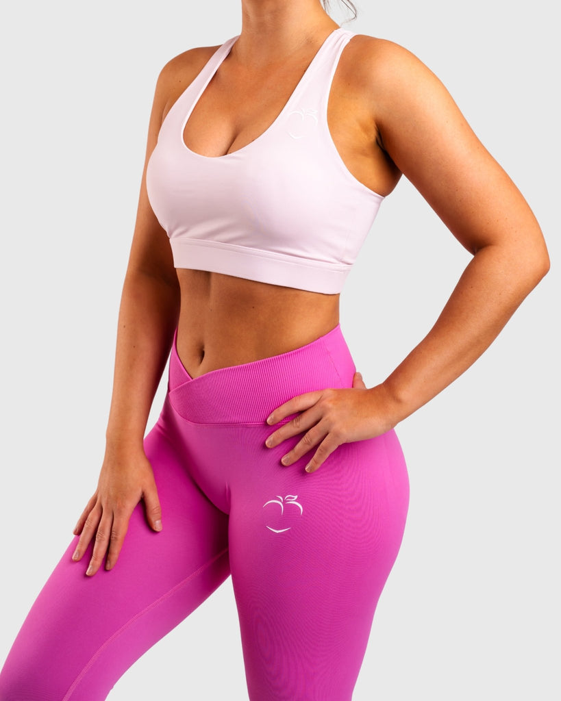 Light Pink Revive Sports-bra - Peach Tights - Sports-Bra