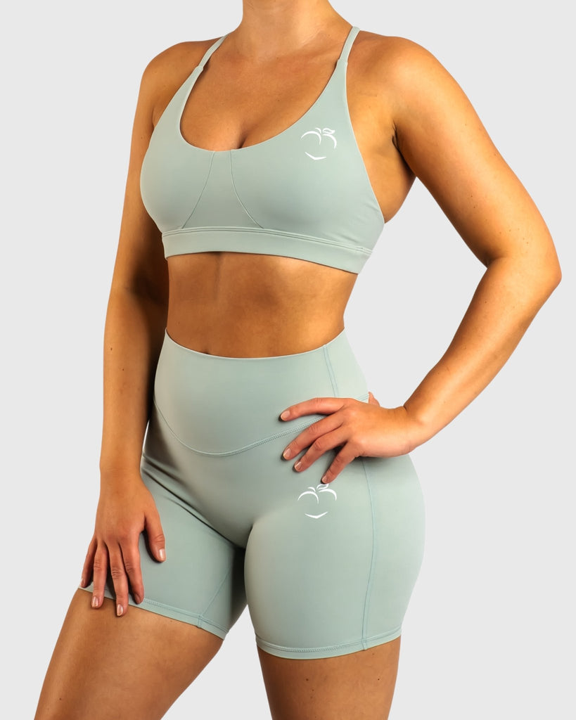 Mint Green Core Sports - bra - Peach Tights - Sports - Bra