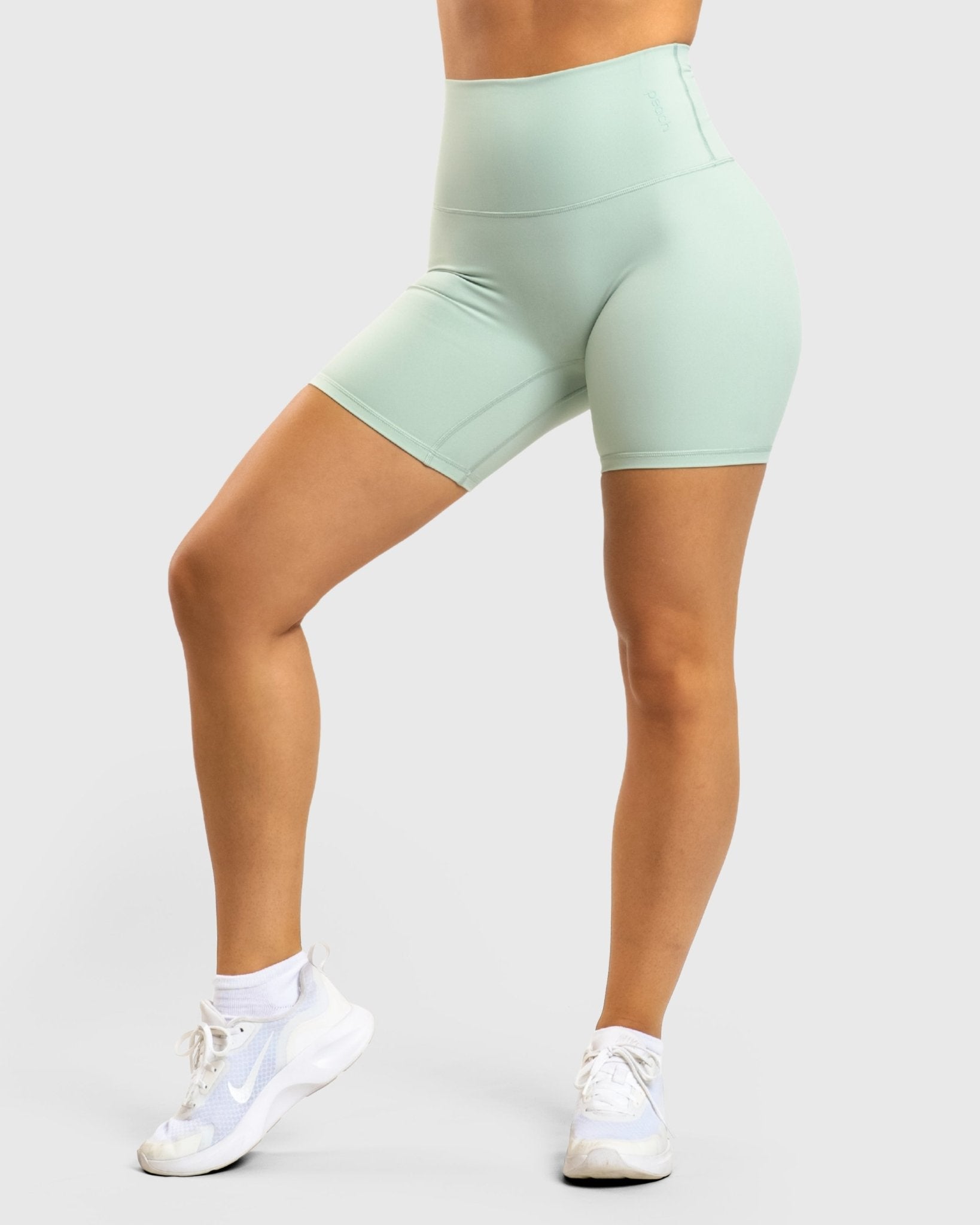 Mint Green Softelle Shorts - Peach Tights - Tights