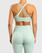 Mint Green Softelle Sports - bra - Peach Tights - Sports - Bra