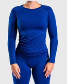 Navy Blue Classic Deluxe Long Sleeve - Peach Tights - Long sleeve