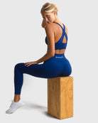 Navy Blue Classic Deluxe Mid Waist Tights - Peach Tights - Tights