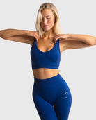 Navy Blue Classic Deluxe Sports - bra - Peach Tights - Sports - Bra