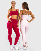 Pink Softelle Singlet - Peach Tights - Sports - Bra