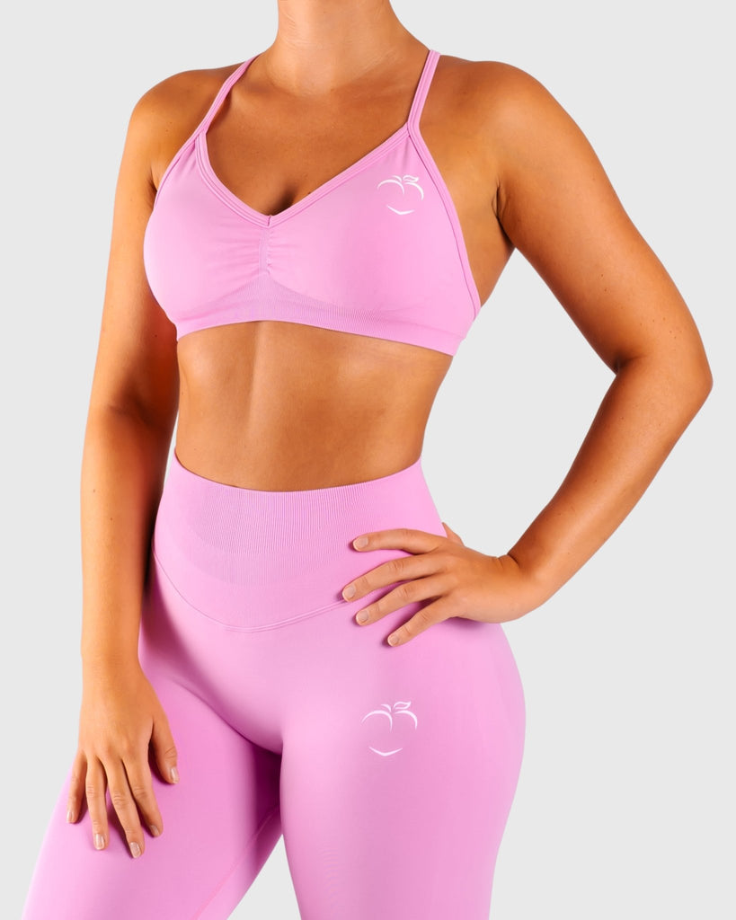 Pink Vivid Sports - bra - Peach Tights - Sports - Bra