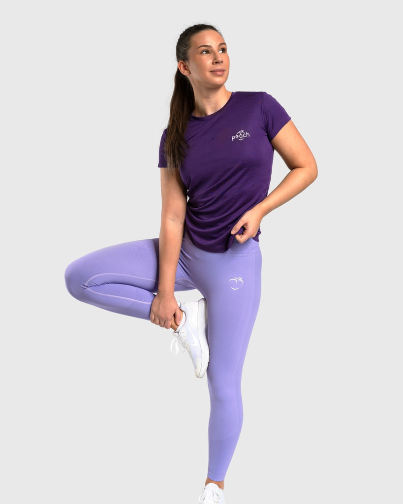 Purple Basic Training T-Shirt - Peach Tights - T-shirt