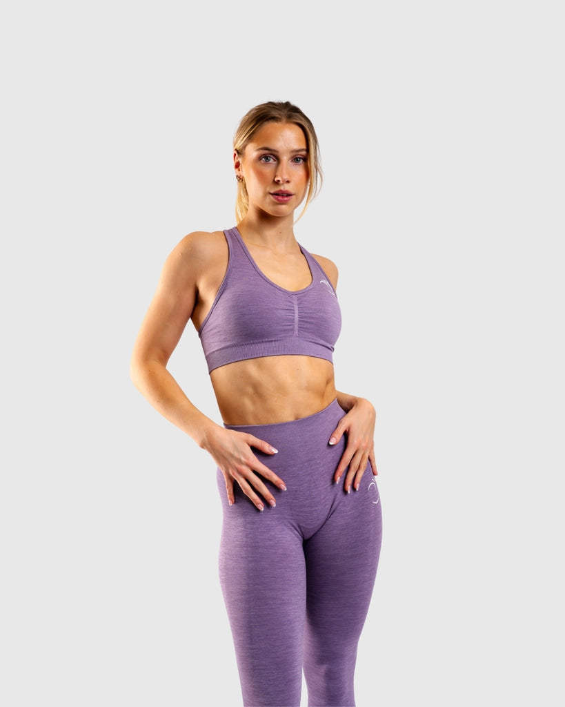 Purple Ease Sports-bra - Peach Tights - Sports-Bra