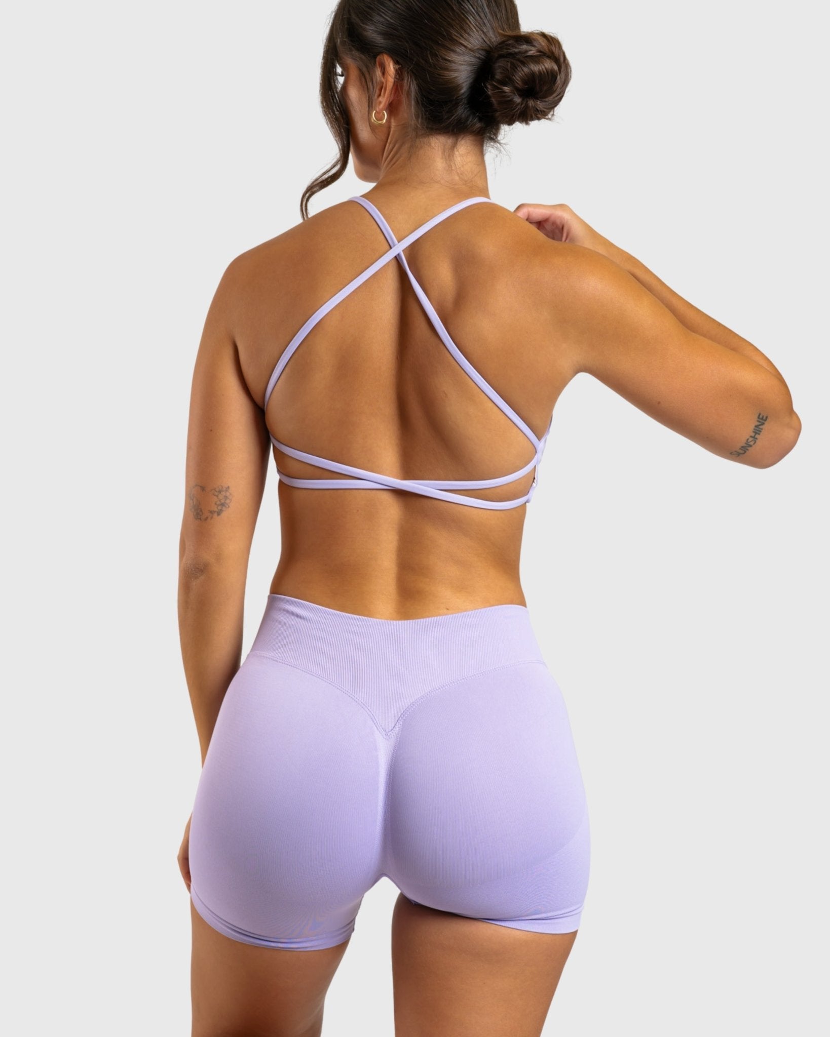 Purple Shaping Shorts - Peach Tights - Shorts