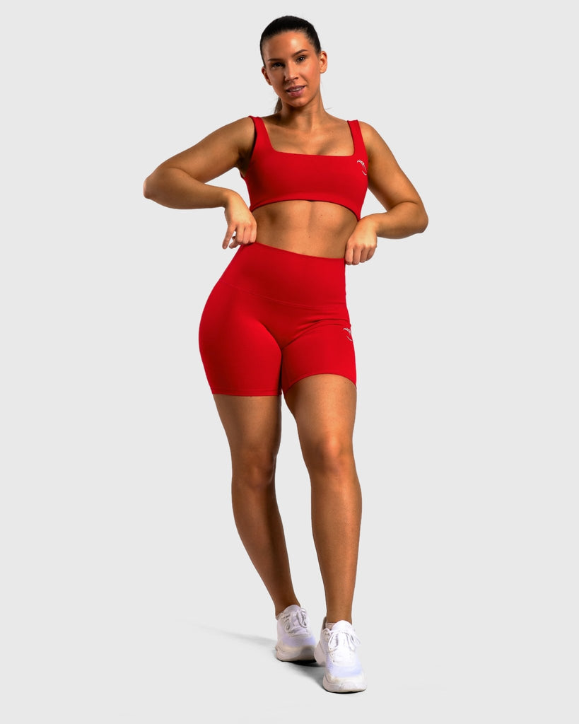 Red Refine Shorts - Peach Tights - Shorts