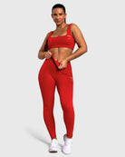Red Refine Sports - bra - Peach Tights - Sports - Bra