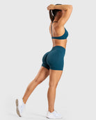 Sea Blue Ignite Shorts - Peach Tights - Shorts