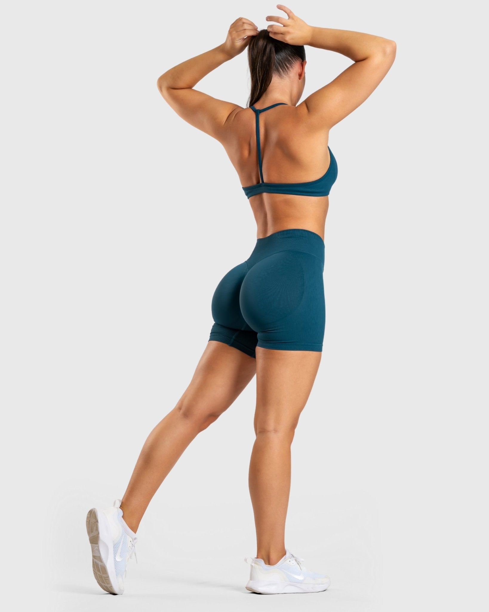 Sea Blue Ignite Sports - bra - Peach Tights - Sports - Bra