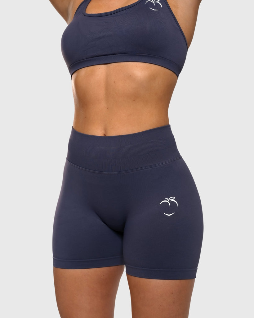 Steel Blue Impact Shorts - Peach Tights - Shorts