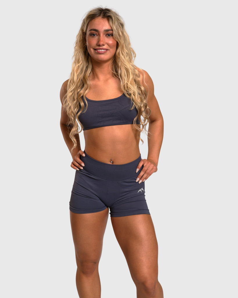 Steel Blue Impact Shorts - Peach Tights - Shorts