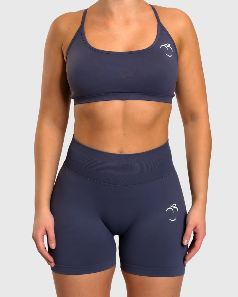 Steel Blue Impact Sports - bra - Peach Tights - Sports - Bra