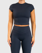 Steel Blue Velocity T-shirt - Peach Tights - T-shirt