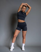 Steel Blue Velocity T-shirt - Peach Tights - T-shirt