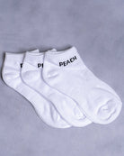 White Ankle Training Socks - Peach Tights - Socks