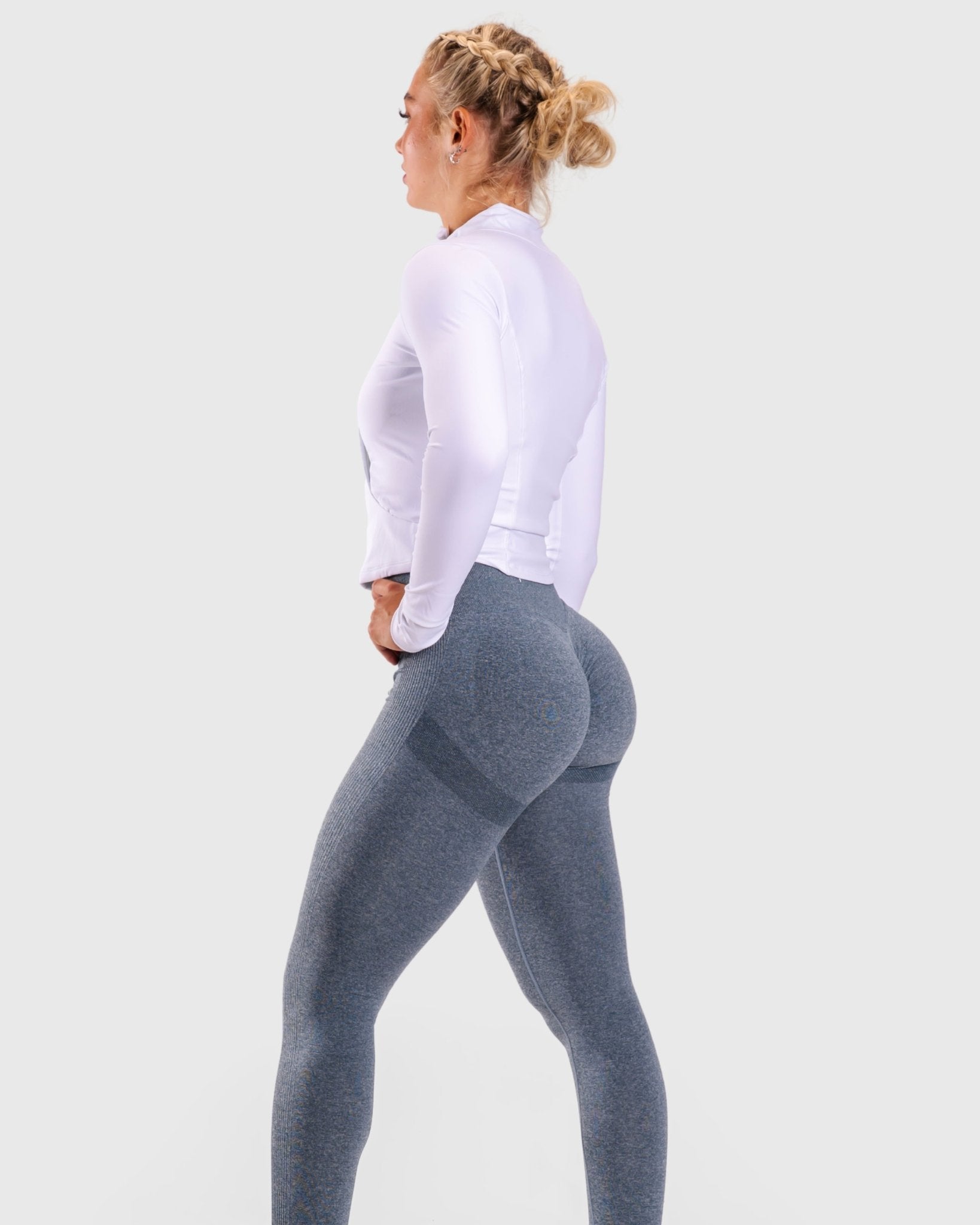 White Curve Jacket - Peach Tights - Jacket