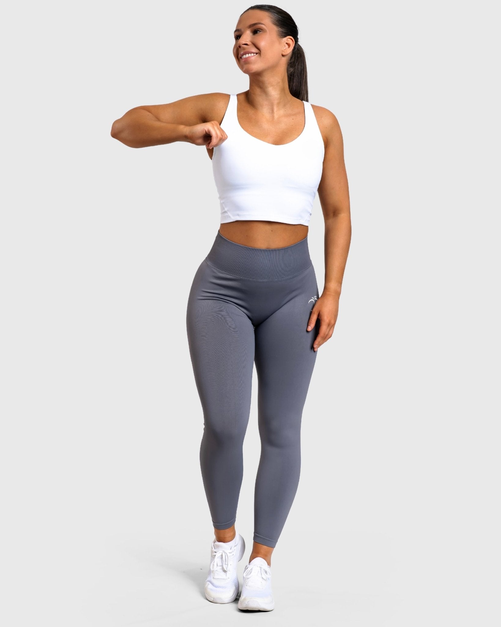 White Lush Topp - Peach Tights - Sports - Bra