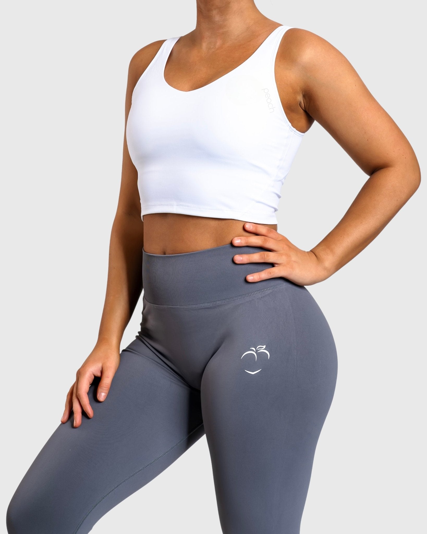 White Lush Topp - Peach Tights - Sports - Bra