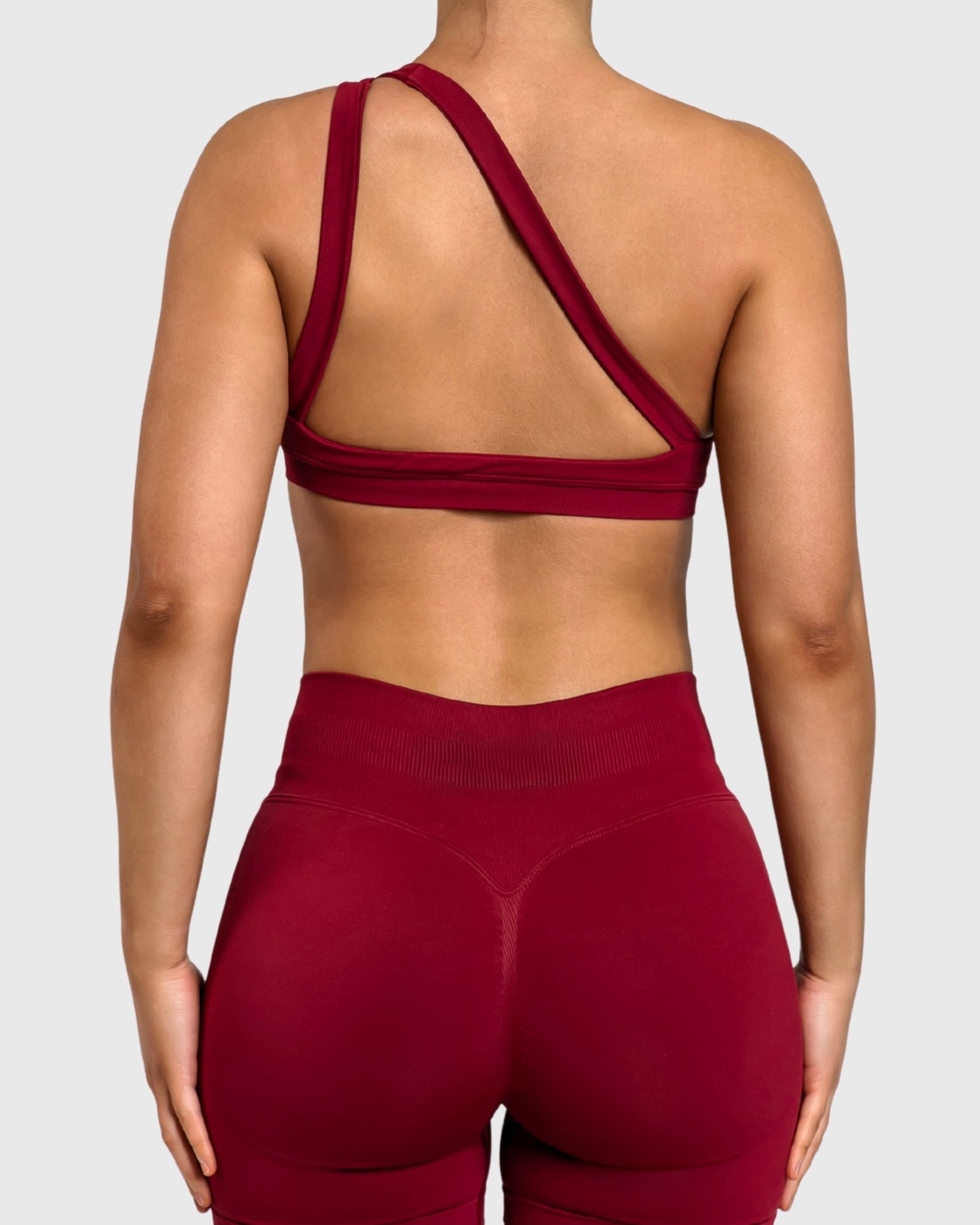 Wine Red Essence Sports - bra - Peach Tights - Sports - Bra