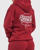 Wine Red Haze Hoodie - Peach Tights - Hoodie