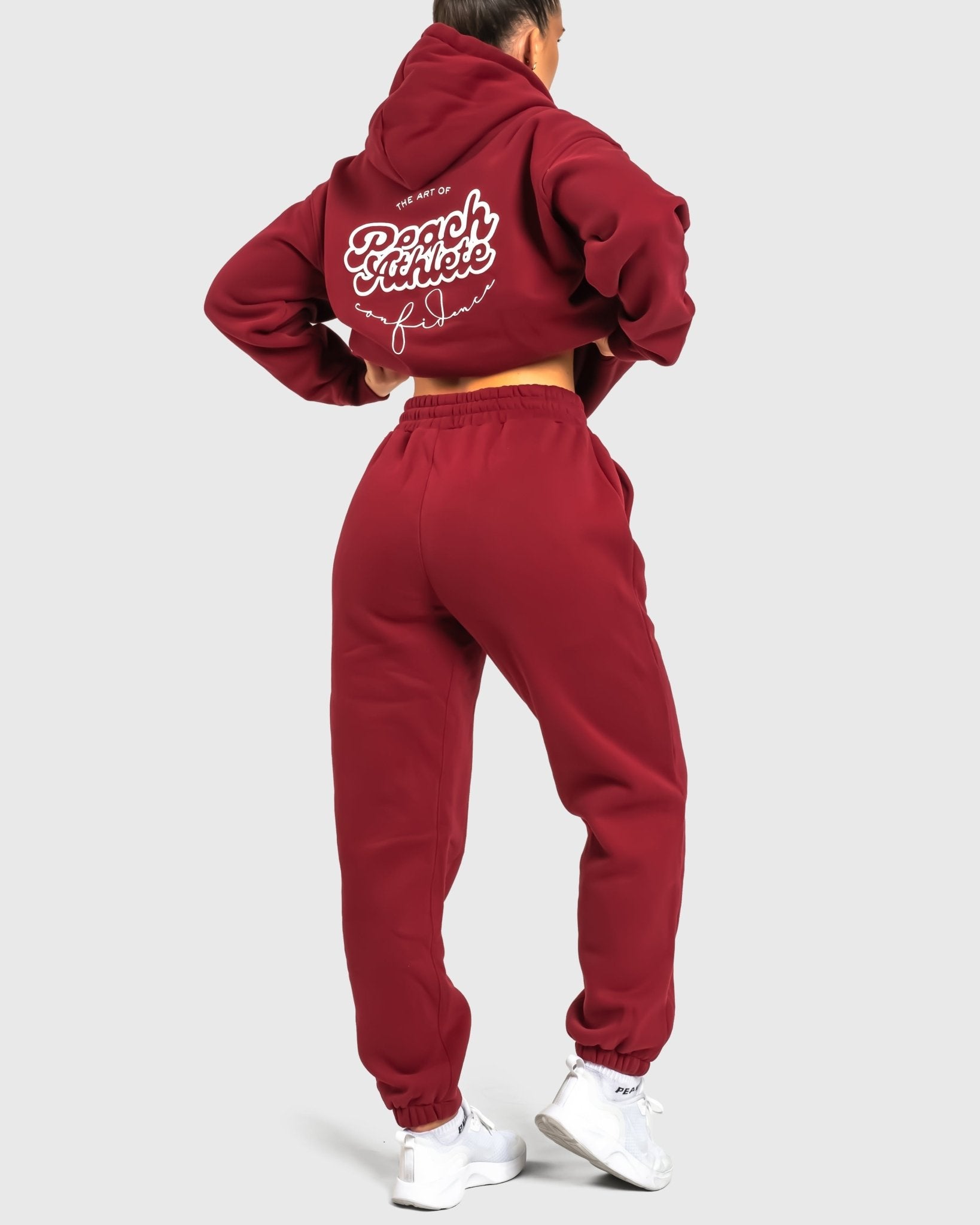 Wine Red Haze Sweatpants - Peach Tights - Sweatpants