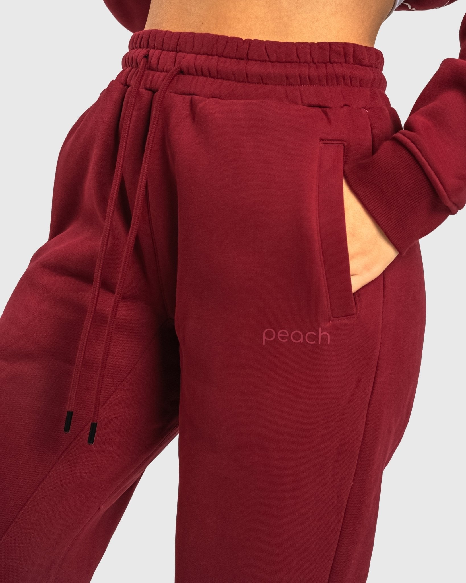 Wine Red Haze Sweatpants - Peach Tights - Sweatpants