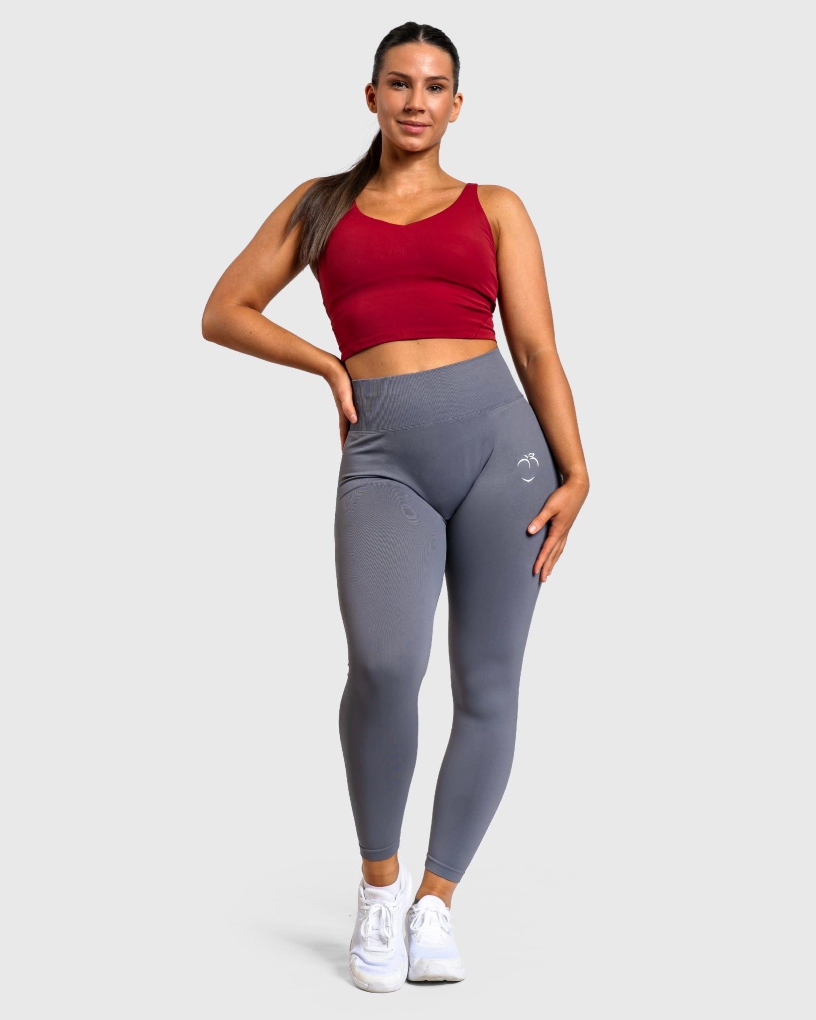Wine Red Lush Topp - Peach Tights - Sports - Bra