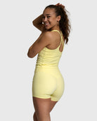 Yellow Velocity Shorts - Peach Tights - Shorts