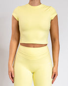 Yellow Velocity T-shirt - Peach Tights - T-shirt