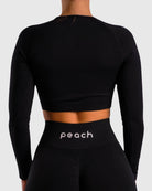 Black Deluxe Long Sleeve - Peach Tights -