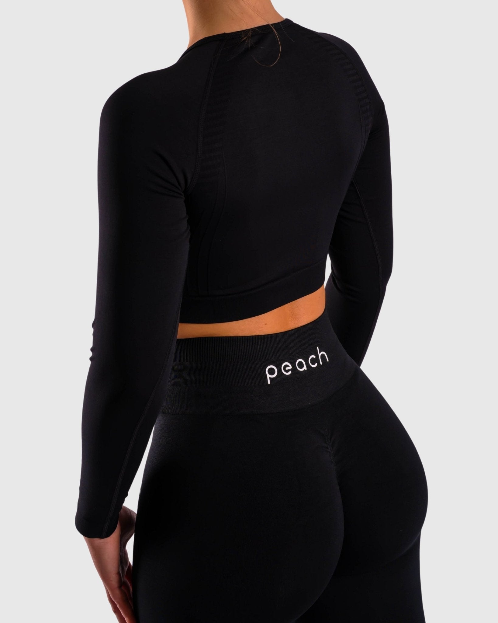 Black Deluxe Long Sleeve - Peach Tights -