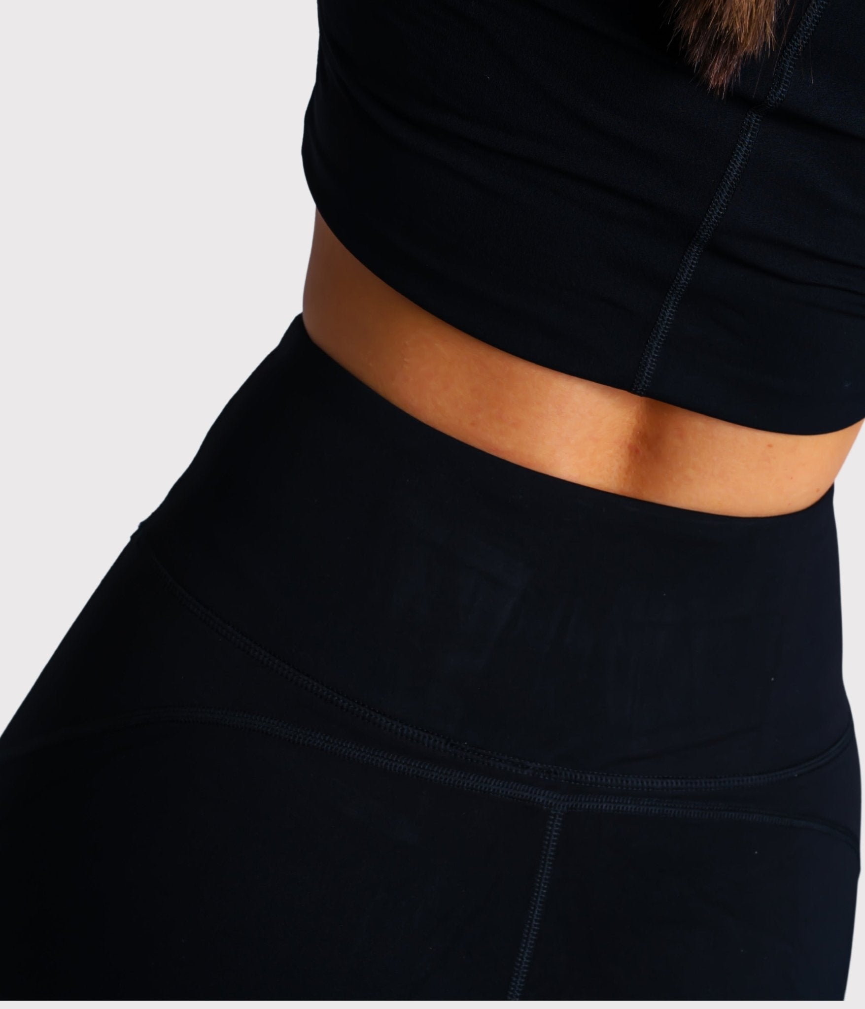 Black Flared Yoga - Peach Tights -