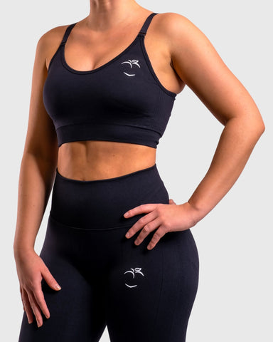 Black Lux Seamless Sports-bra