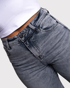 Blue Mist Flared Jeans - Peach Tights -