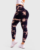 Dark lilac Tie-dye V.2 Mid waist - Peach Tights -